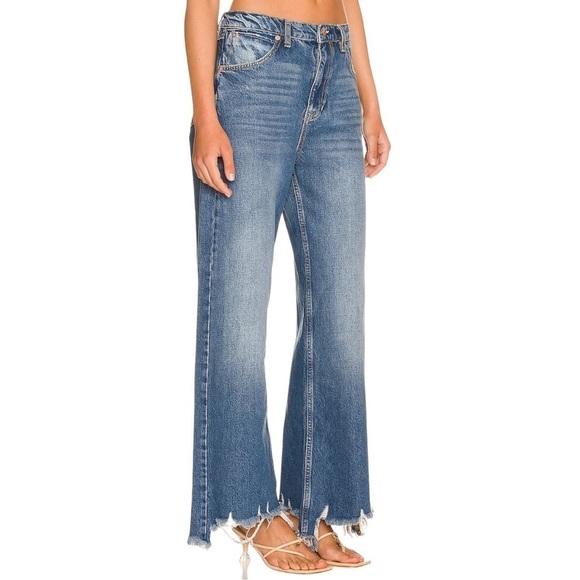 FREE PEOPLE x REVOLVE Straight Up Baggy Jean in Riverside Blue - Picture 2 of 11